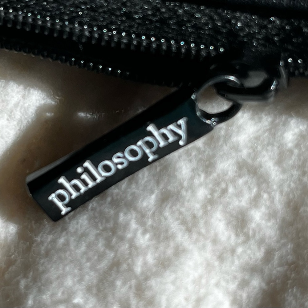Philosophy Cosmetic Bag Deep Purple Lining NWOT